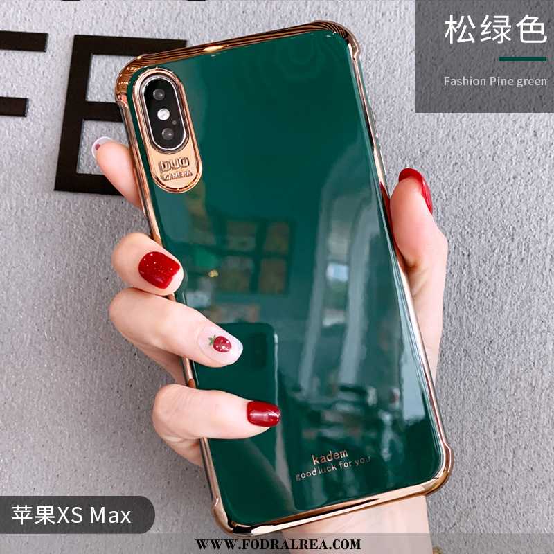 Skal iPhone Xs Max Kreativa Vind Net Red, Fodral iPhone Xs Max Trend Silikon Grön