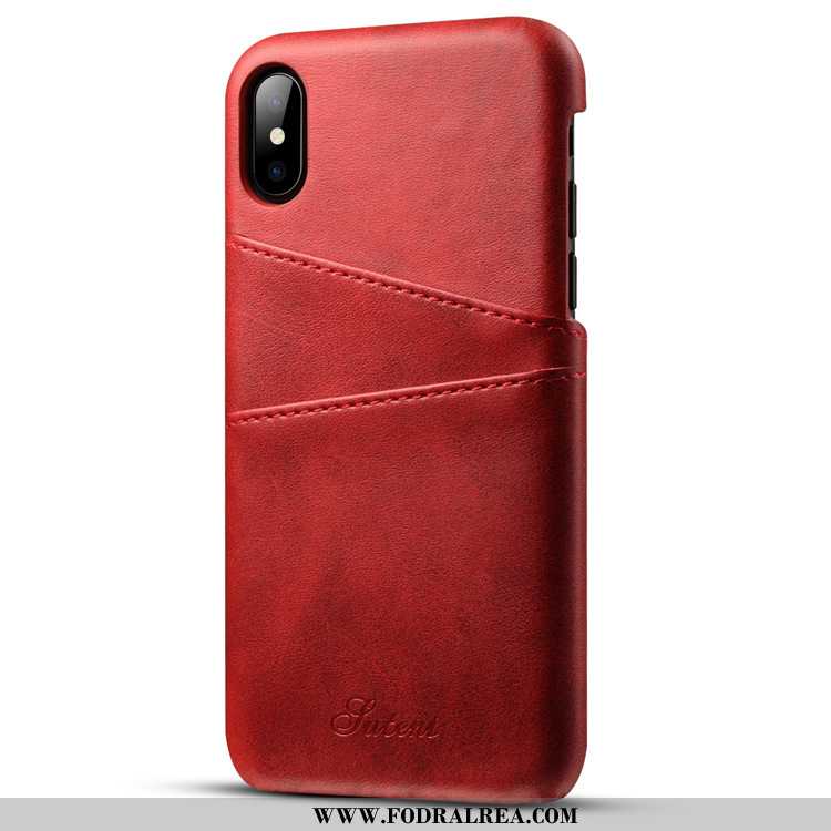 Skal iPhone Xs Max Plånbok Läderfodral Cow, Fodral iPhone Xs Max Mönster Liten Bruna