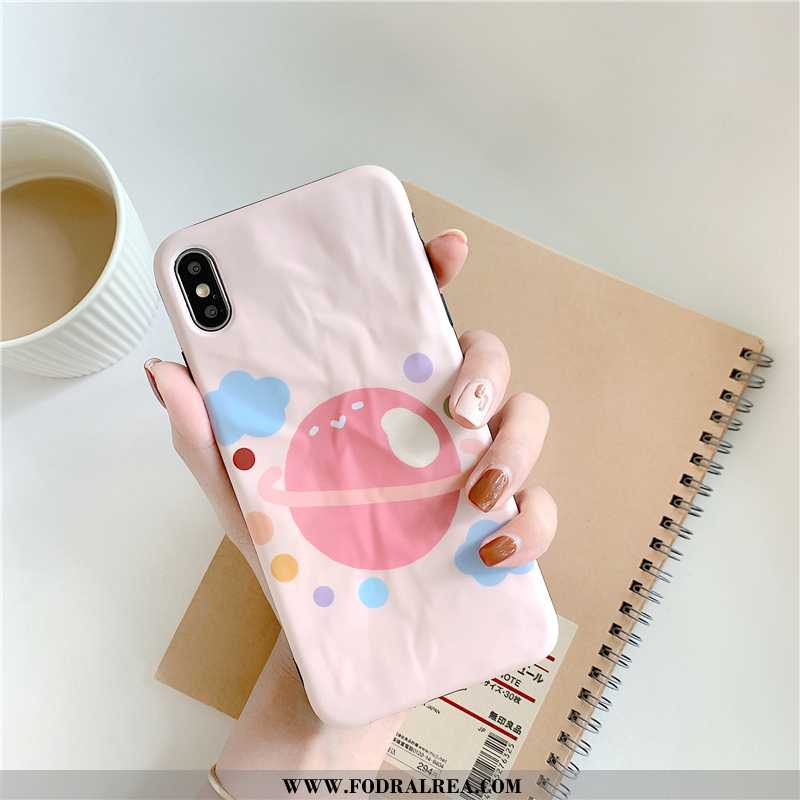 Skal iPhone Xs Skydd Mobil Telefon Fallskydd, Fodral iPhone Xs Kreativa Färg Rosa