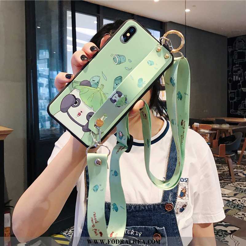 Skal iPhone Xs Tecknat Mjuk Fodral, Fodral iPhone Xs Trend Grön