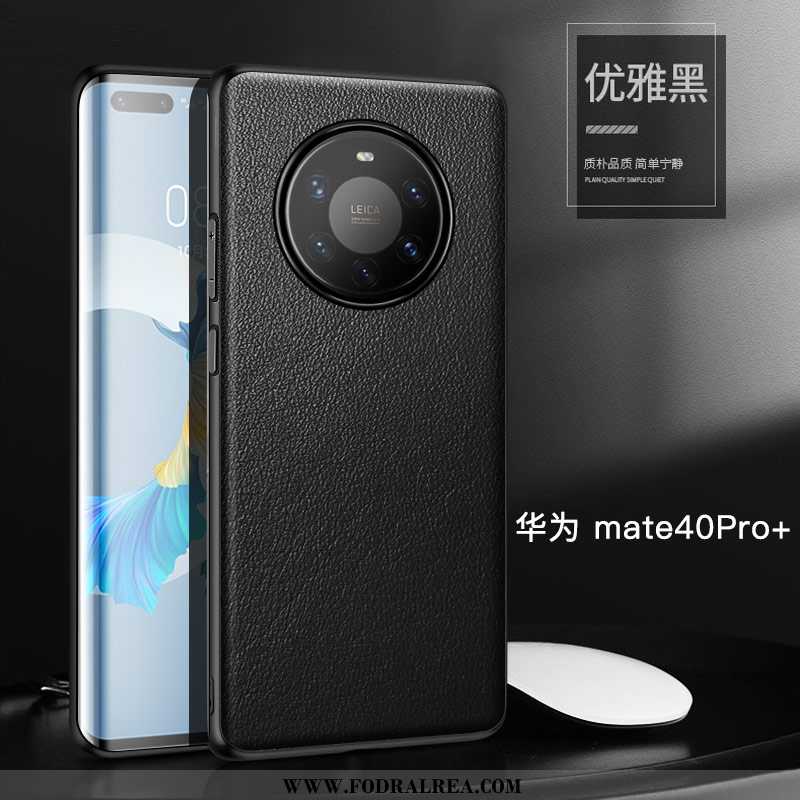 Fodral Huawei Mate 40 Pro+ Äkta Läder Grön Mobil Telefon, Skal Huawei Mate 40 Pro+ Läder All Inclusi