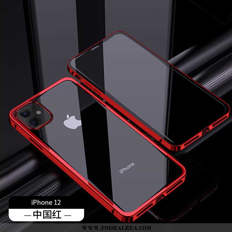 Skal iPhone 12 Super All Inclusive, Fodral iPhone 12 Tunn Net Red Svarta