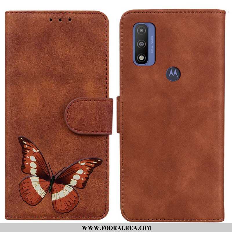 Fodral Moto E40 / E30 / E20 Skin-touch Butterfly