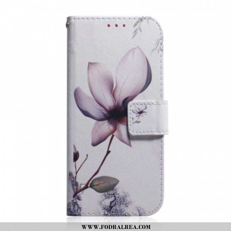 Fodral Moto G200 5G Blomma Dusty Pink