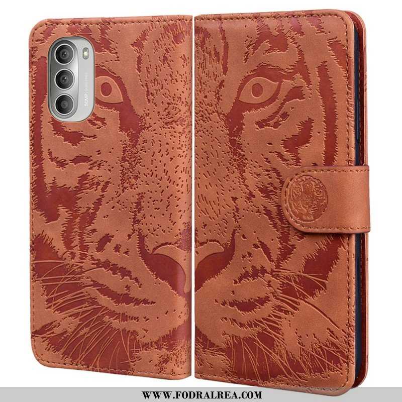 Fodral Moto G51 5G Tiger Face Print