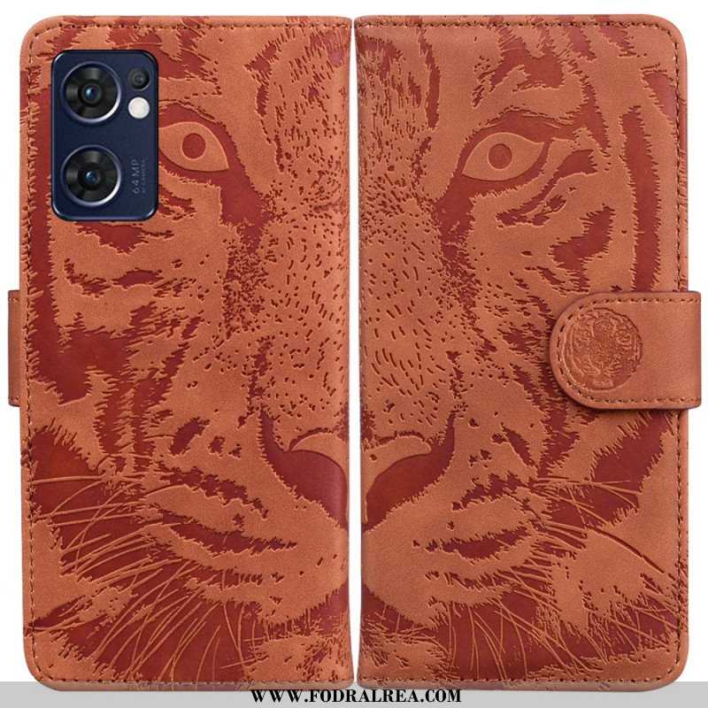 Fodral Oppo Find X5 Lite Tiger Face Print