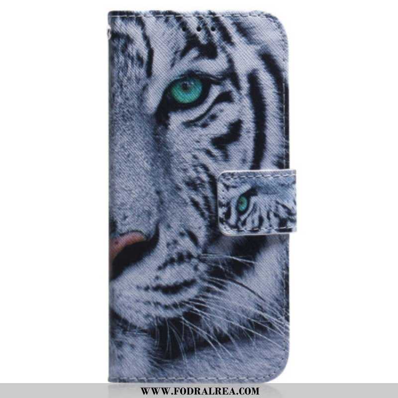 Fodral Oppo Reno 8 Lite Vit Tiger