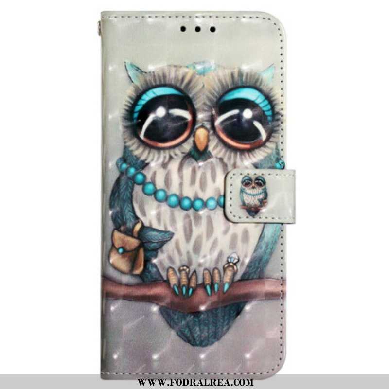 Fodral Samsung Galaxy A13 Med Kedjar Miss Owl Med Rem