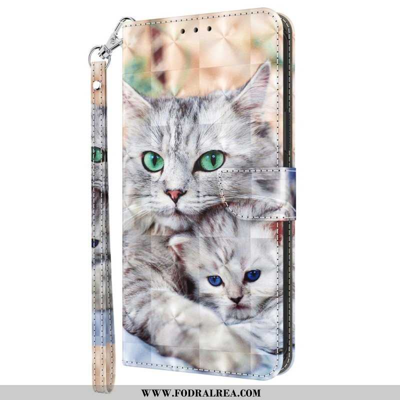 Fodral Samsung Galaxy A14 / A14 5G Med Kedjar Endast Thong Cats