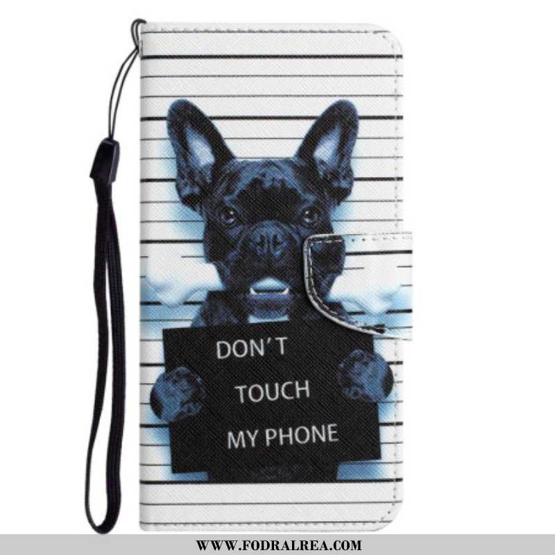 Fodral Samsung Galaxy A14 / A14 5G Med Kedjar Hund Rör Inte Med Lanyard