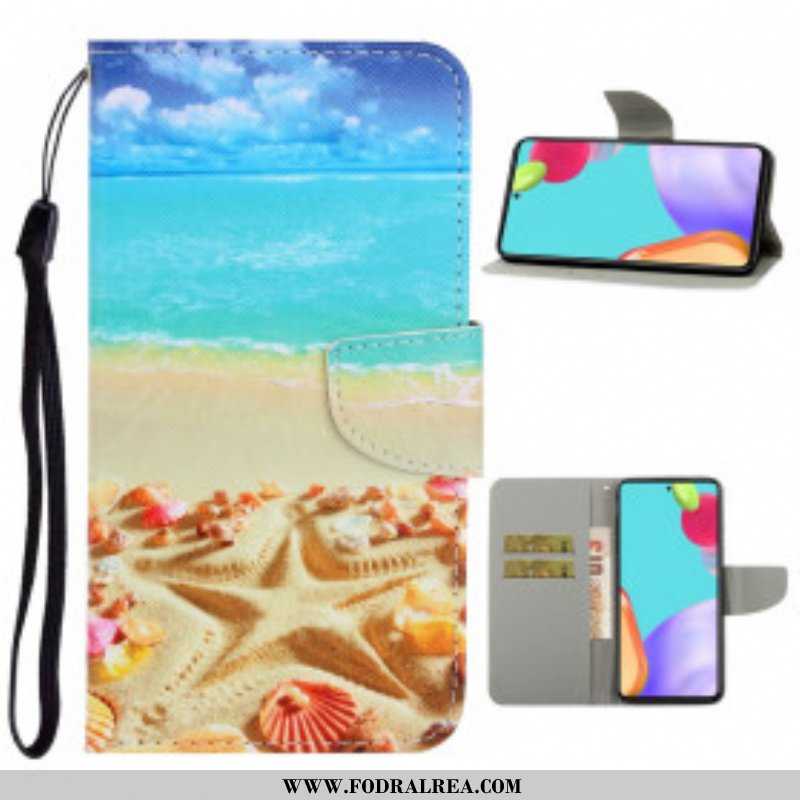 Fodral Samsung Galaxy A52 4G / A52 5G / A52s 5G Med Kedjar Lanyard Beach