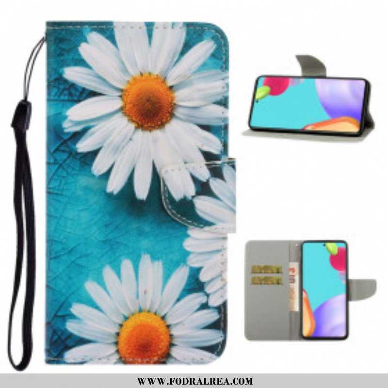 Fodral Samsung Galaxy A52 4G / A52 5G / A52s 5G Med Kedjar Thong Daisies