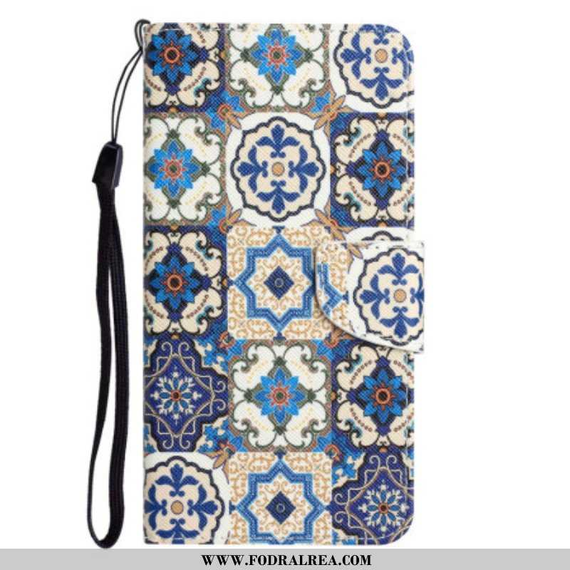 Fodral Samsung Galaxy A54 5G Med Kedjar Strappy Patchwork