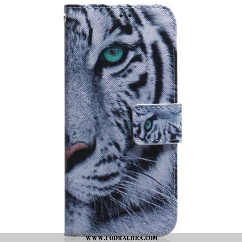 Fodral Samsung Galaxy A54 5G Med Kedjar Strappy White Tiger