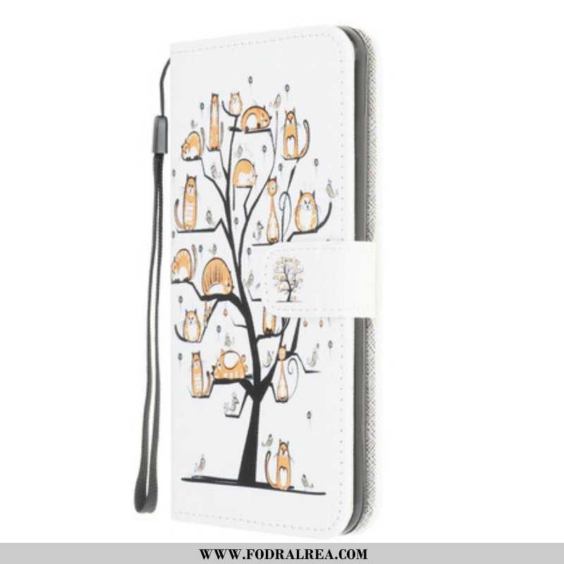 Fodral Samsung Galaxy M12 / A12 Med Kedjar Funky Cats Med Rem