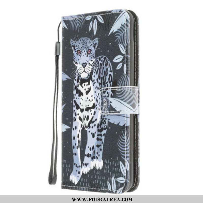 Fodral Samsung Galaxy M12 / A12 Med Kedjar Strappy Leopard