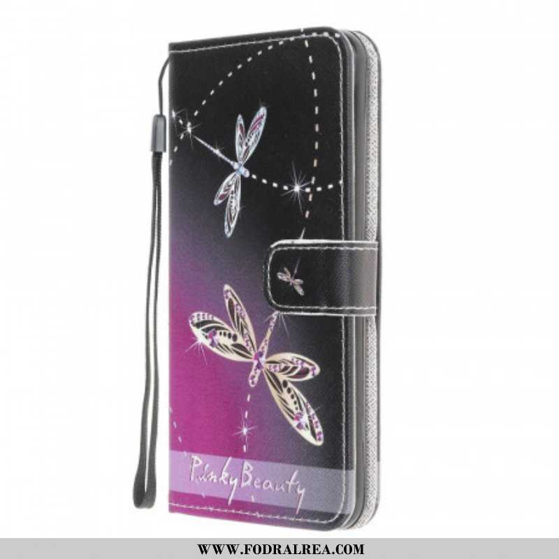 Fodral Samsung Galaxy M32 Med Kedjar Strappy Dragonflies