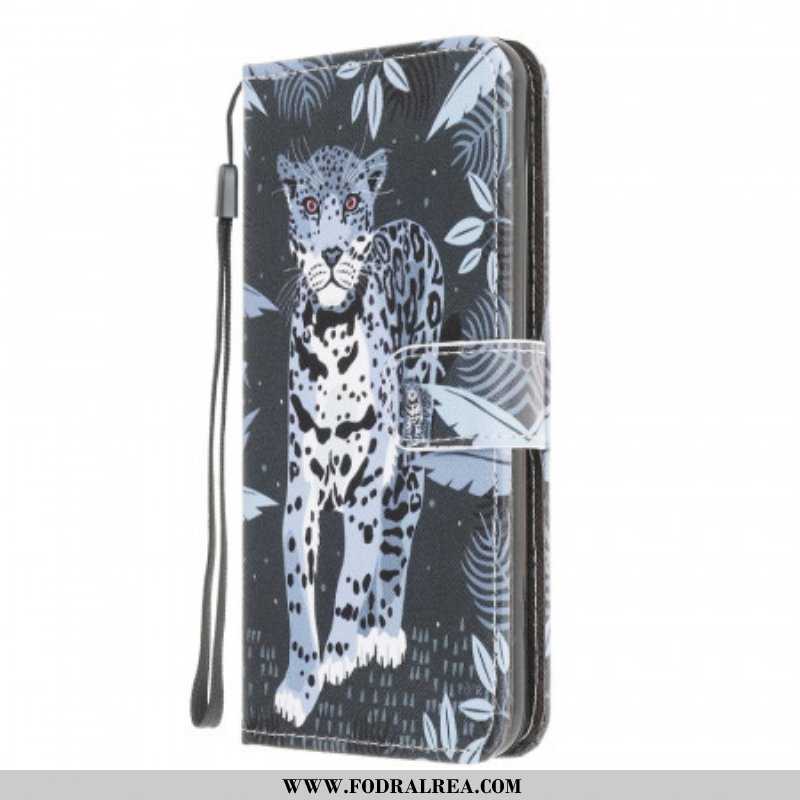 Fodral Samsung Galaxy M32 Med Kedjar Strappy Leopard