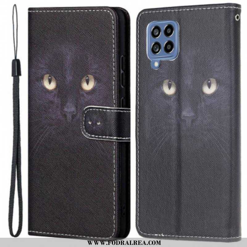 Fodral Samsung Galaxy M53 5G Med Kedjar Strappy Cat Eyes