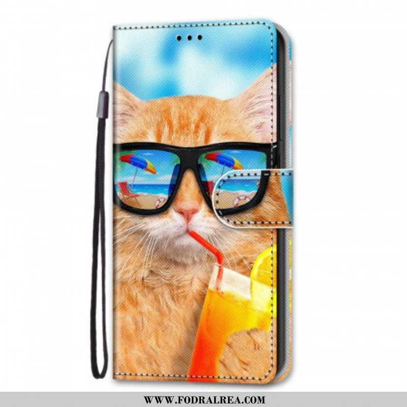 Fodral Samsung Galaxy M53 5G Med Kedjar Strappy Star Cat