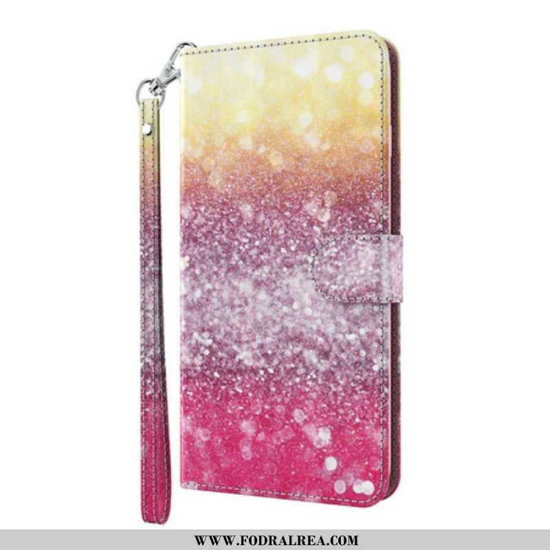 Fodral Samsung Galaxy S21 5G Magenta Glittergradient