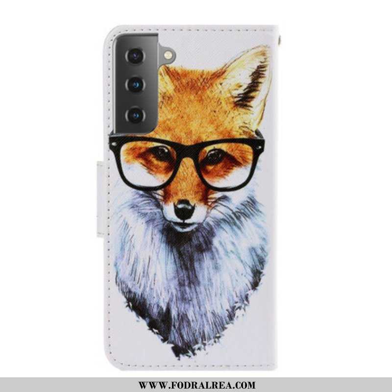 Fodral Samsung Galaxy S21 5G Med Kedjar Brainy Fox Med Rem