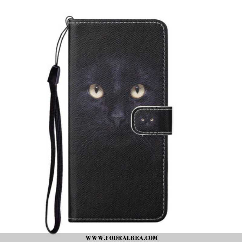 Fodral Samsung Galaxy S21 5G Med Kedjar Strappy Black Cat Eyes