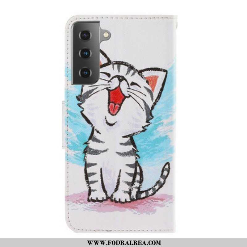 Fodral Samsung Galaxy S21 Plus 5G Med Kedjar Strappy Color Kitten