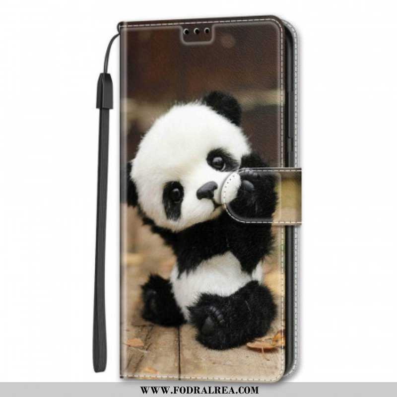 Fodral Samsung Galaxy S22 Ultra 5G Med Kedjar Spela Little Panda With Strap