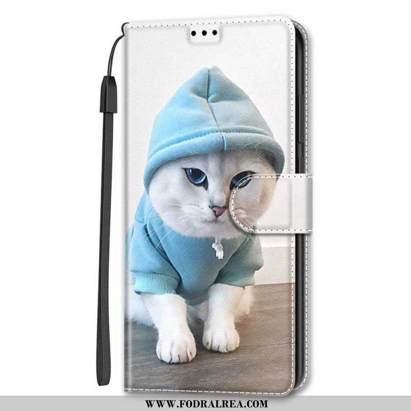 Fodral Samsung Galaxy S22 Ultra 5G Med Kedjar Thong Cat Fan