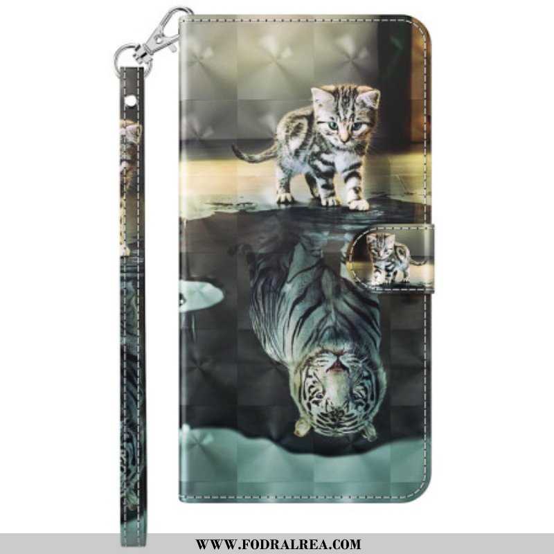 Fodral Samsung Galaxy S23 5G Med Kedjar Strappy Kitten Dream