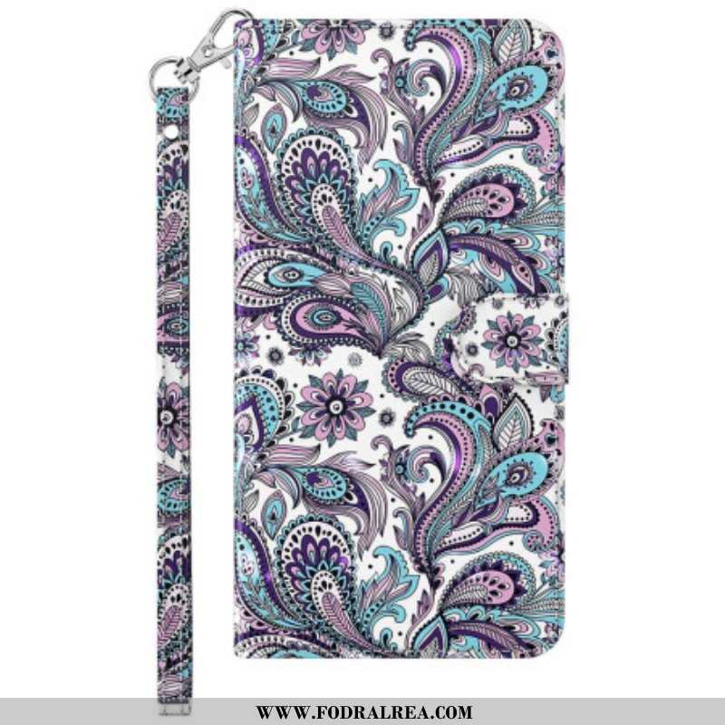 Fodral Samsung Galaxy S23 5G Med Kedjar Strappy Paisley Mönster