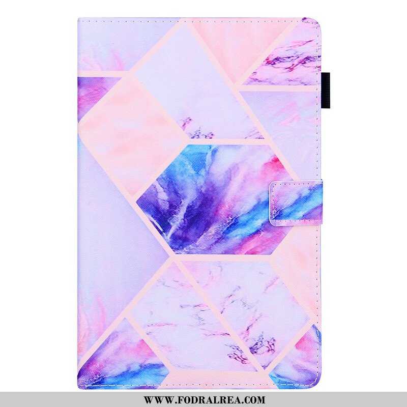 Fodral Samsung Galaxy Tab A7 Lite Marmor Geometri Design