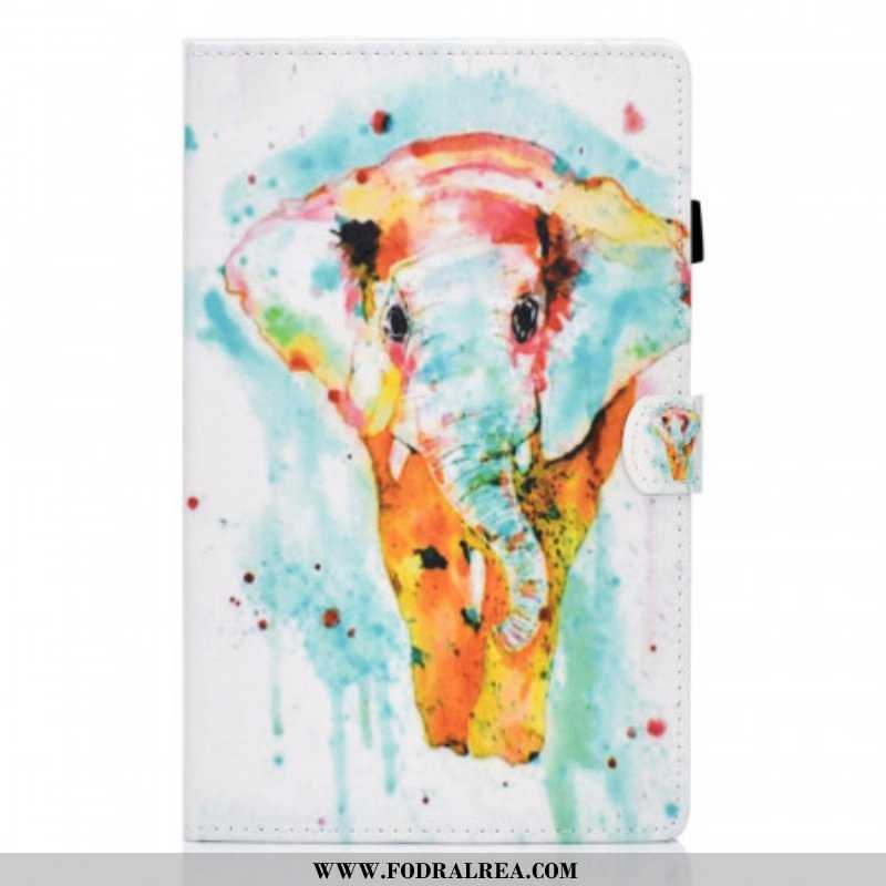 Fodral Samsung Galaxy Tab A8 (2021) Akvarell Elefant