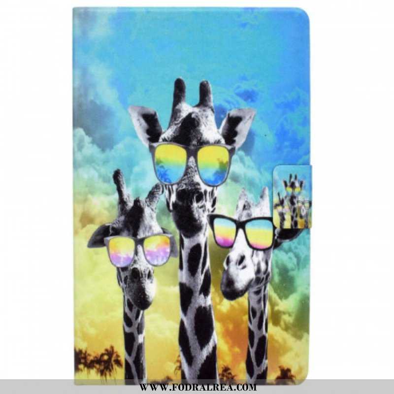 Fodral Samsung Galaxy Tab A8 (2021) Snygga Giraffer