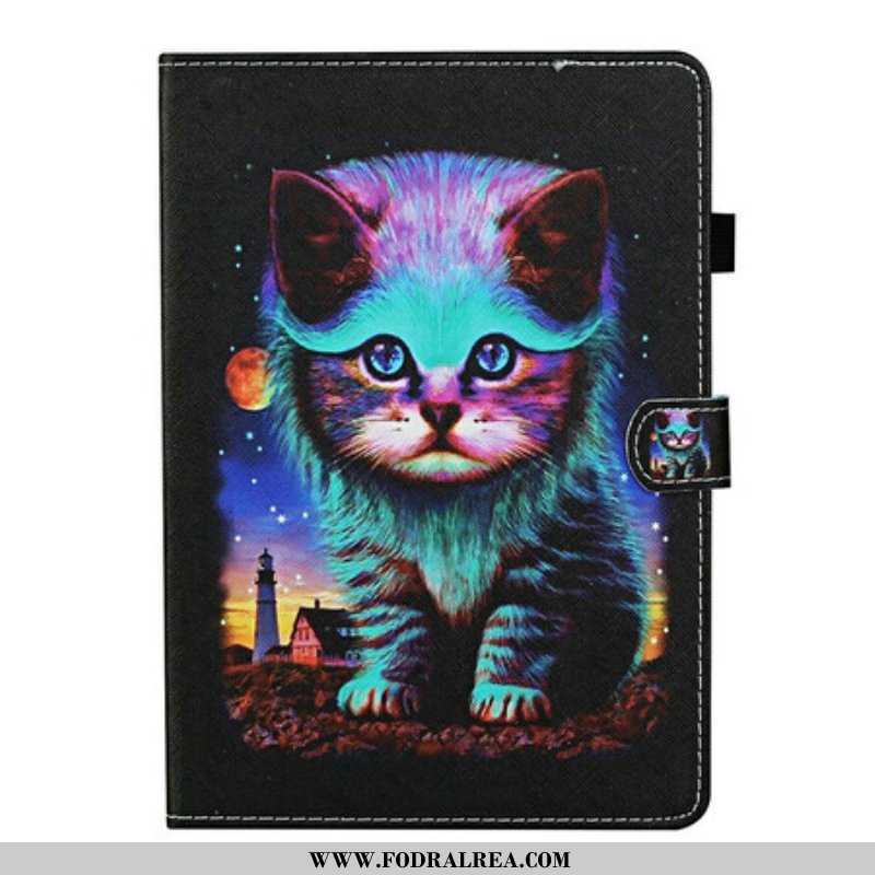 Fodral Samsung Galaxy Tab S8 / Tab S7 Elektrisk Katt