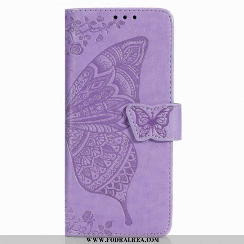 Fodral Samsung Galaxy Z Fold 3 5G Butterfly Design Med Lanyard