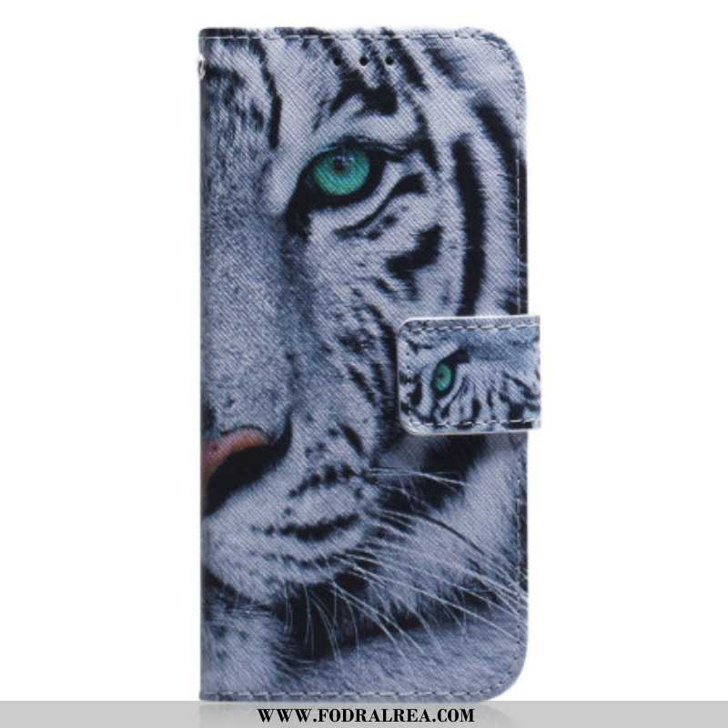 Fodral Xiaomi 13 Med Kedjar Strappy White Tiger