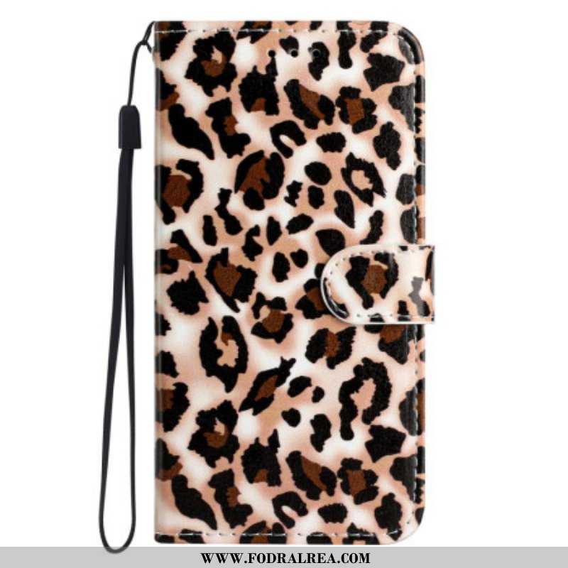 Fodral Xiaomi Redmi A1 Med Kedjar Strappy Leopardtryck