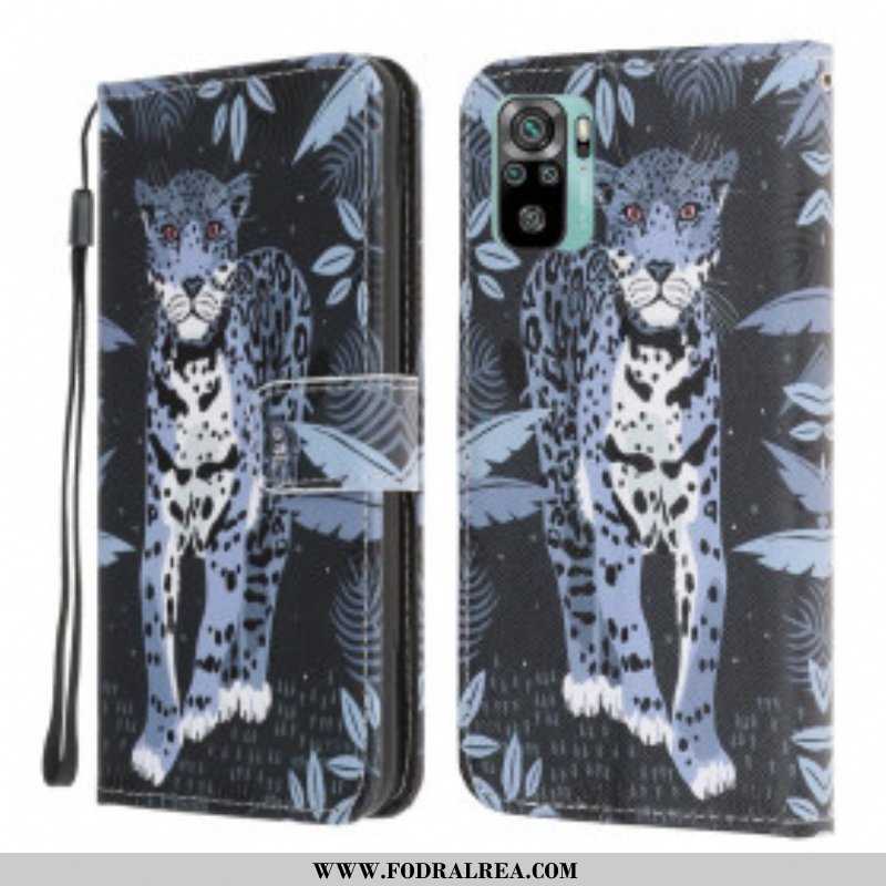 Fodral Xiaomi Redmi Note 10 / 10S Med Kedjar Strappy Leopard