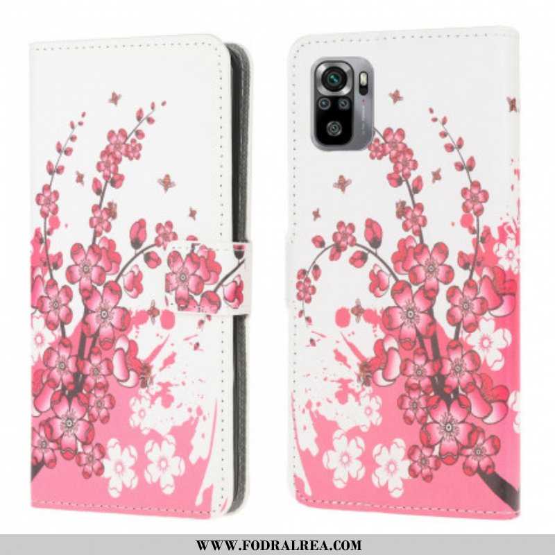 Fodral Xiaomi Redmi Note 10 / 10S Tropiska Blommor