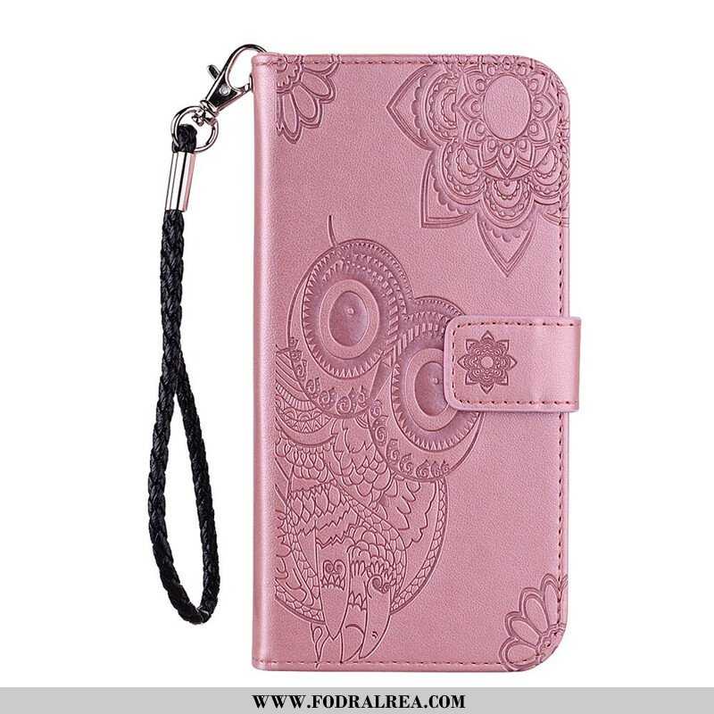 Fodral Xiaomi Redmi Note 10 / 10S Uggla Mandala Och Lanyard