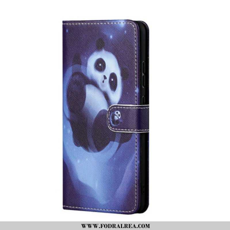 Fodral Xiaomi Redmi Note 10 5G Med Kedjar Panda Space Med Lanyard