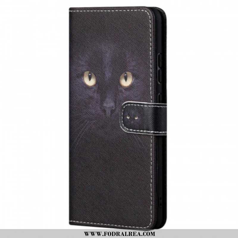 Fodral Xiaomi Redmi Note 11 / 11S Med Kedjar Strappy Black Cat Eyes