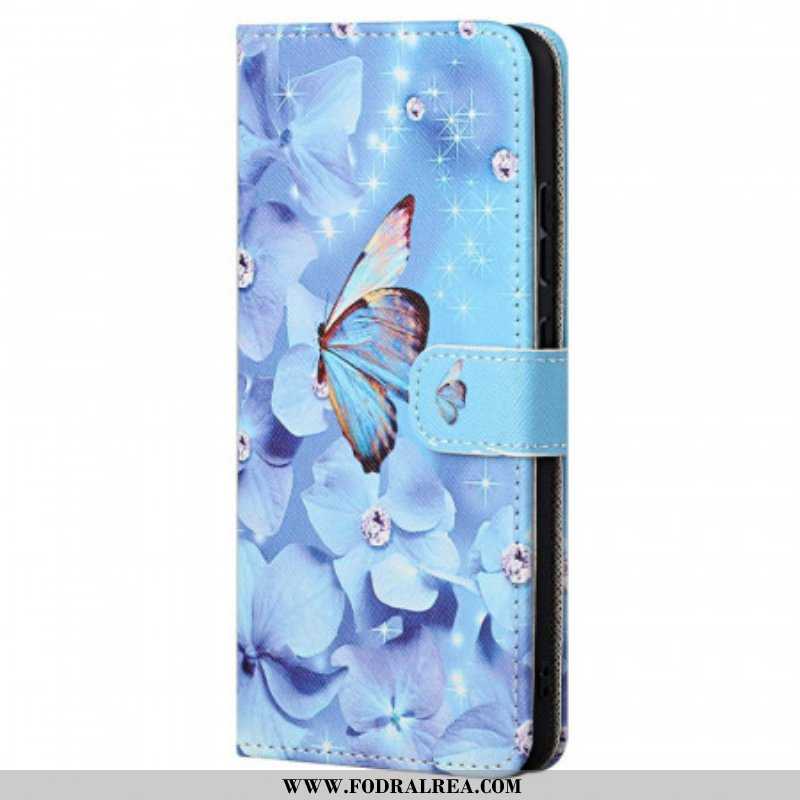 Fodral Xiaomi Redmi Note 11 / 11S Med Kedjar Strappy Diamond Butterflies