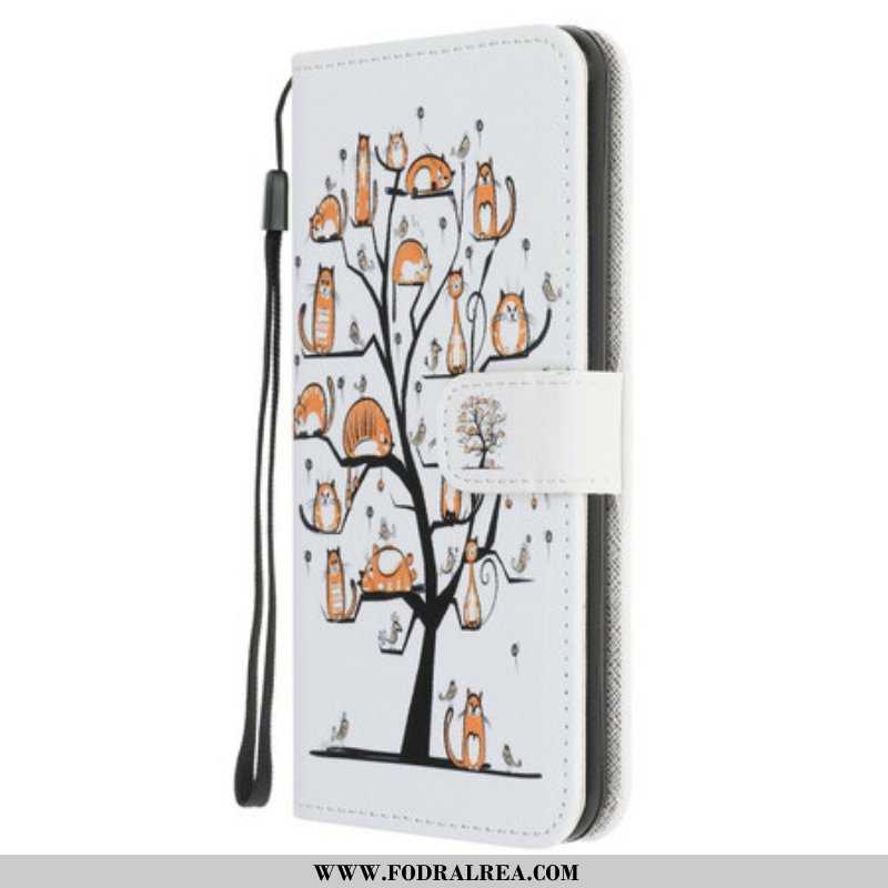 Fodral iPhone 13 Mini Med Kedjar Funky Cats Med Rem