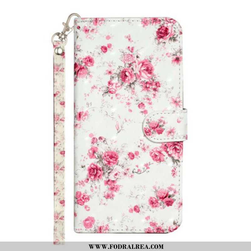 Fodral iPhone 13 Pro Max Med Kedjar Strap Light Spot Flowers