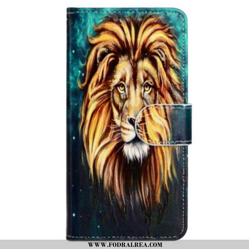 Fodral iPhone 15 Med Kedjar Lion Graphic Lanyard