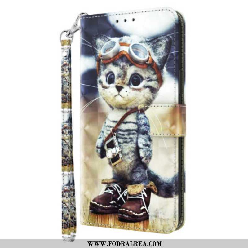 Fodral iPhone 15 Pro Med Kedjar Aviator Cat Med Rem