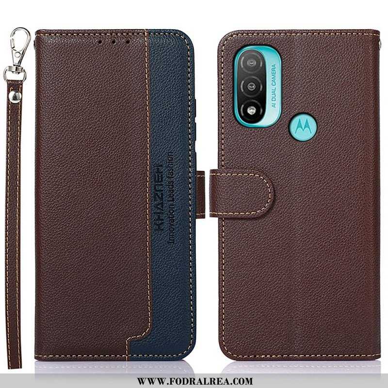 Folio-fodral Moto E40 / E30 / E20 Lychee Style Rfid Khazneh